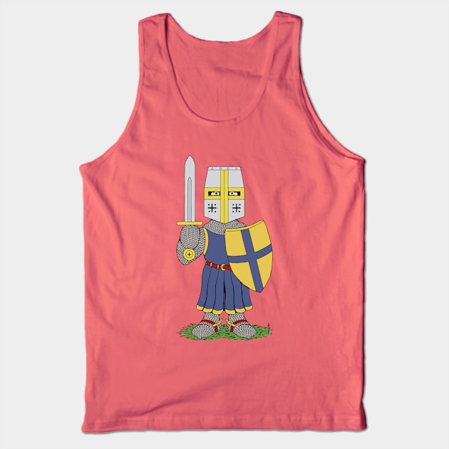 Cute Medieval Knight Tank Top by AzureLionProductions